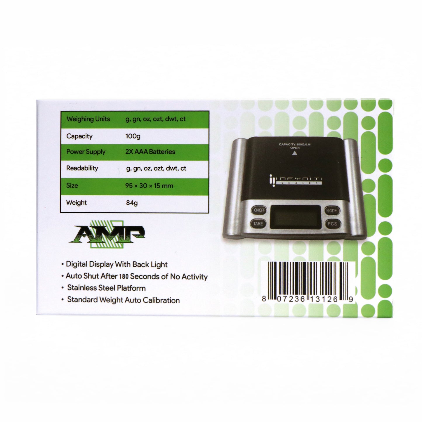 Balance de poche numérique AMP, 100 g x 0,01 g