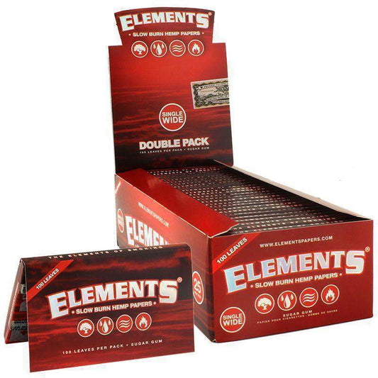 Papiers à cigarettes en chanvre Red Elements
