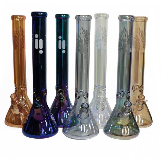 18" Water Pipe with Beaker Base