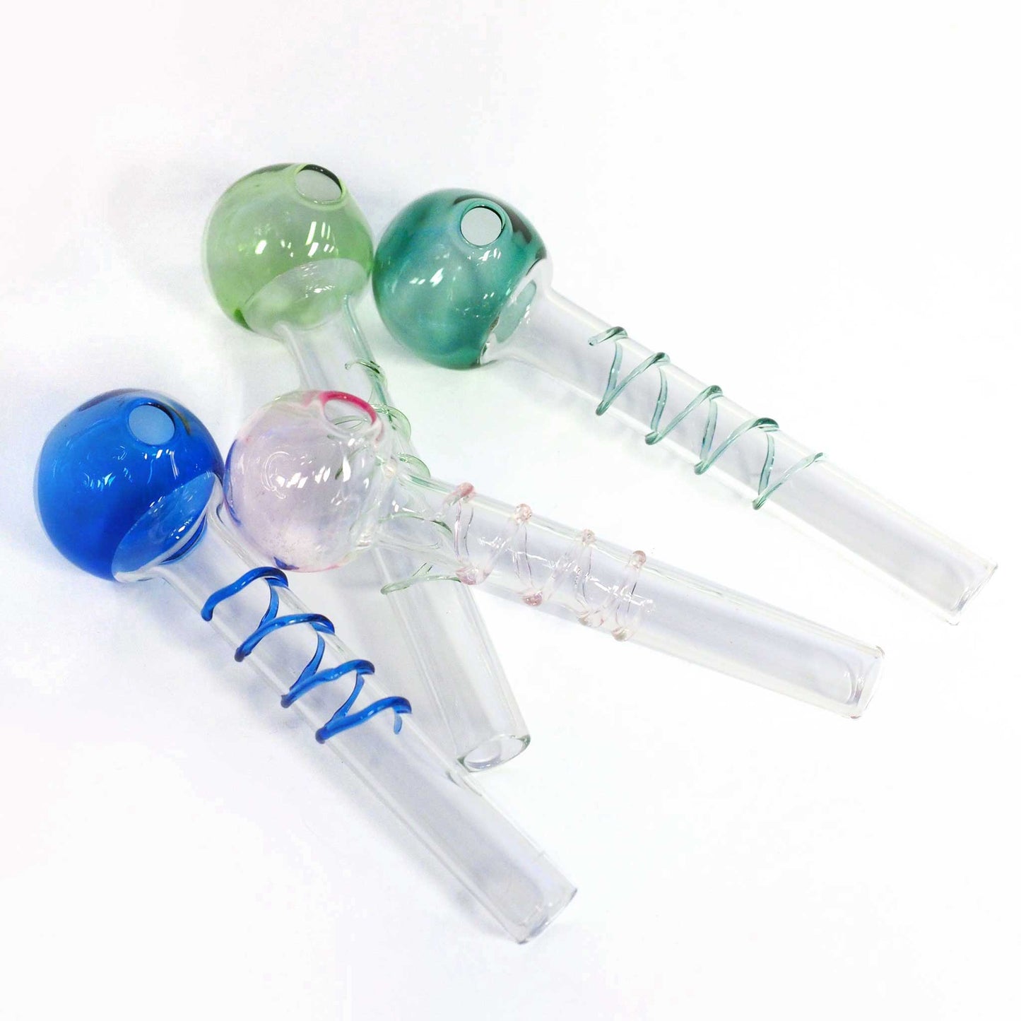 4" Oil Pipe Colored Orb and Swirl Patterned Stem - Infyniti Scales