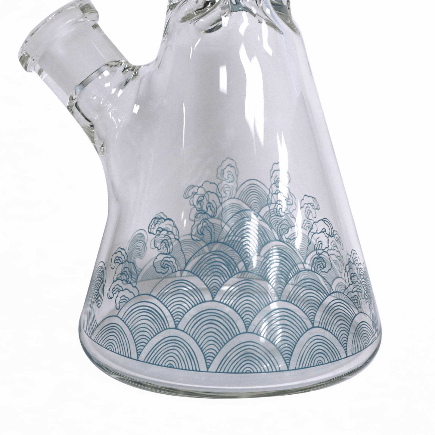 Pipe à eau de 13" avec collecteur de glace et base de bécher en forme de dragon