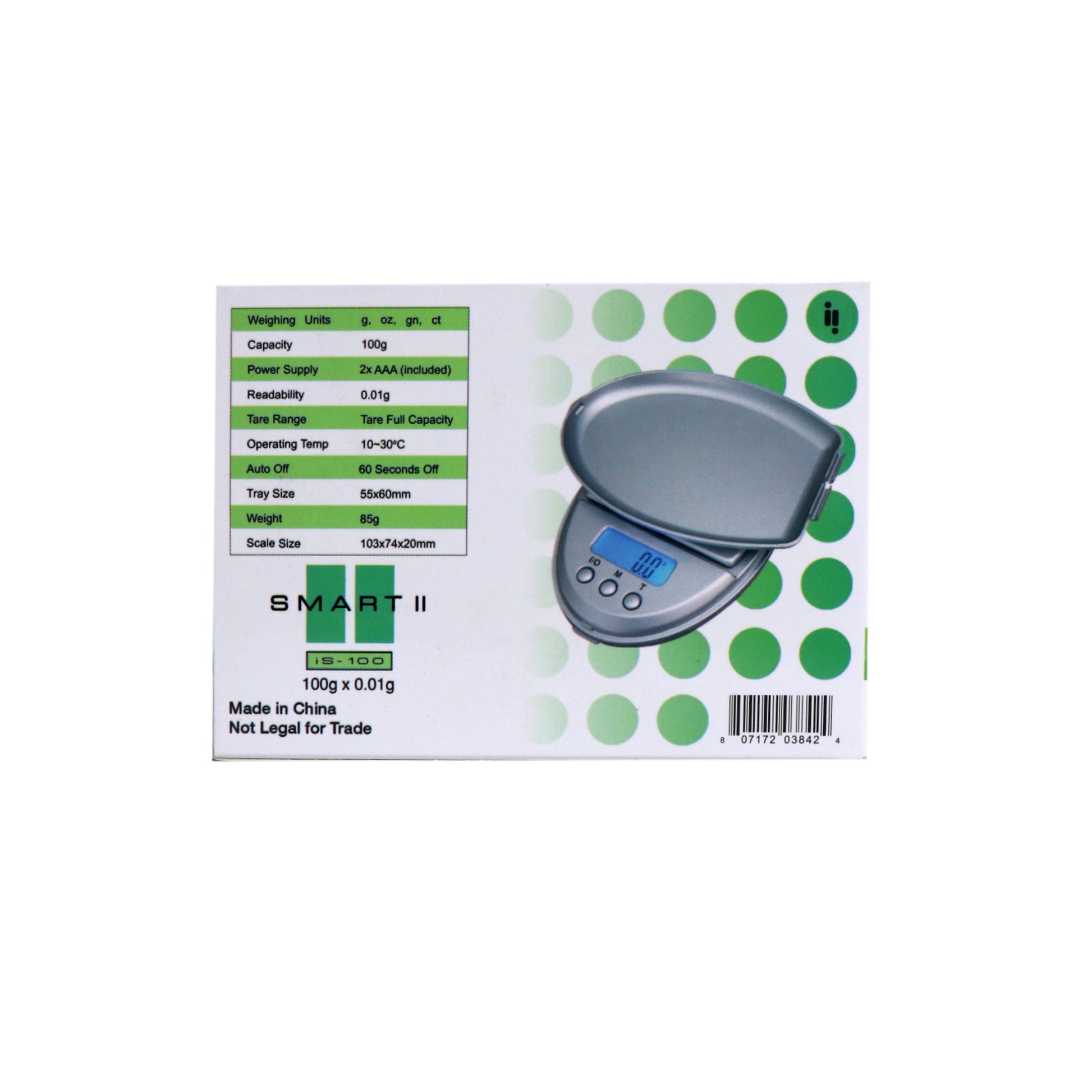 Smart II Digital Pocket Scale, 100g x 0.01g - Infyniti Scales
