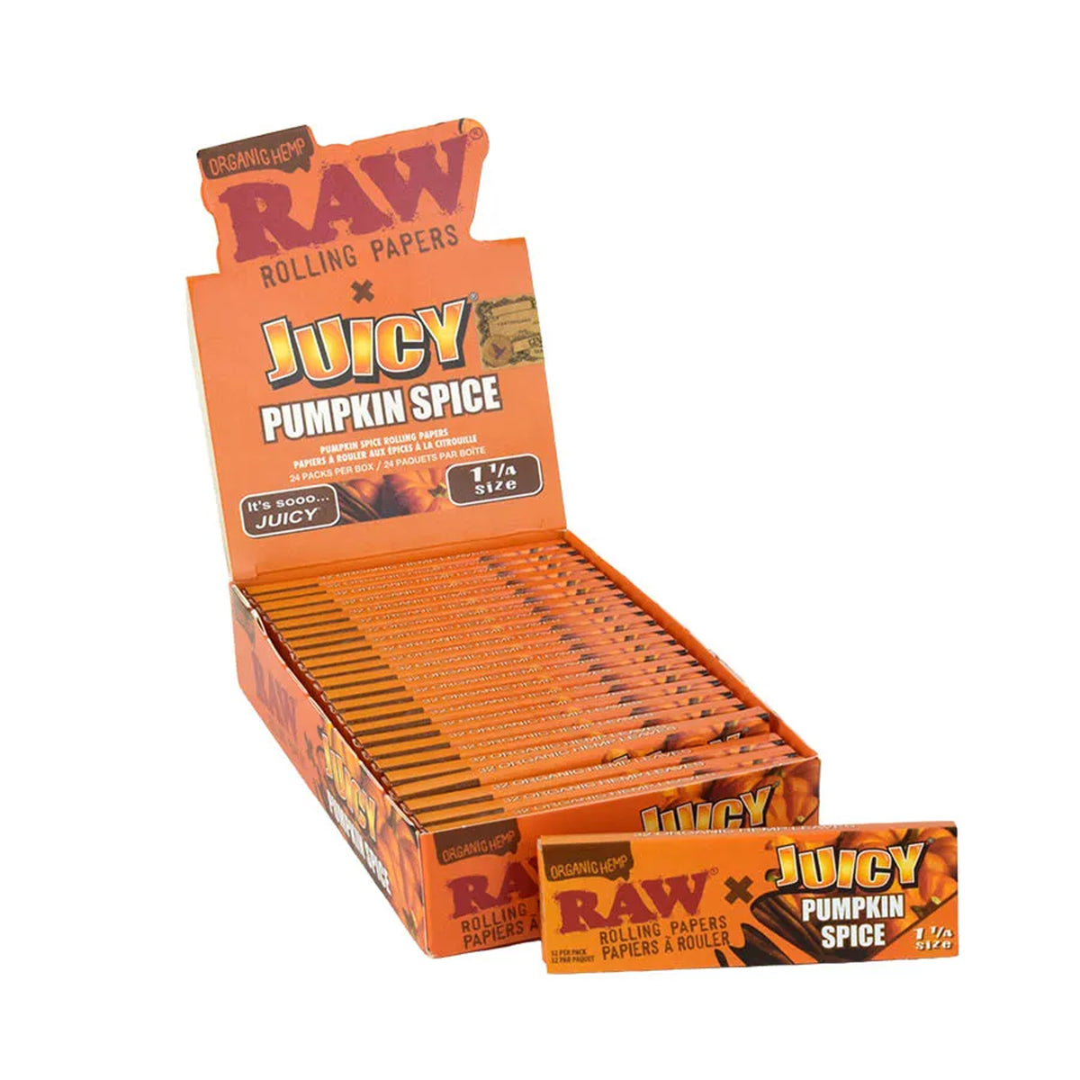 RAW x JUICY JAY'S PUMPKIN SPICE ROLLING PAPERS 1 1/4