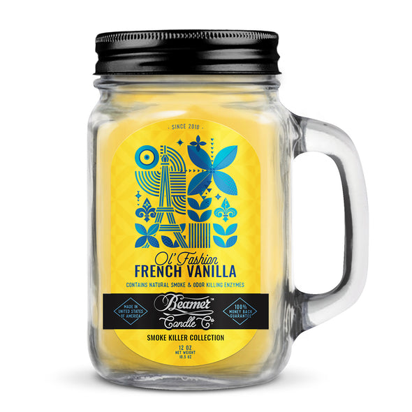 Beamer Candle Co. 4oz Glass Mason Jars - Ol" Fashion French Vanilla