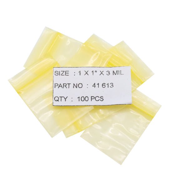 *** 1"x 1" Yellow Clearance Ziploc Bags