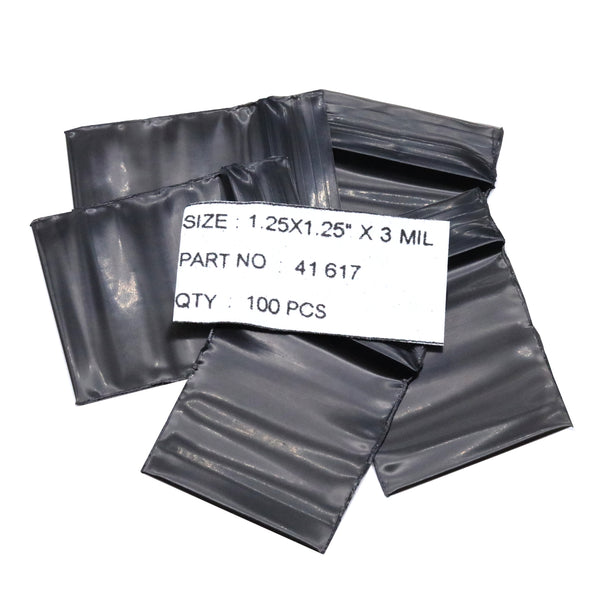 ***1.25"x1.25" Black Clearance Ziploc Bags