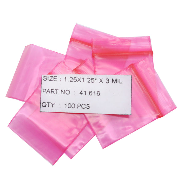 ***1.25"x1.25" Red Clearance Ziploc Bags