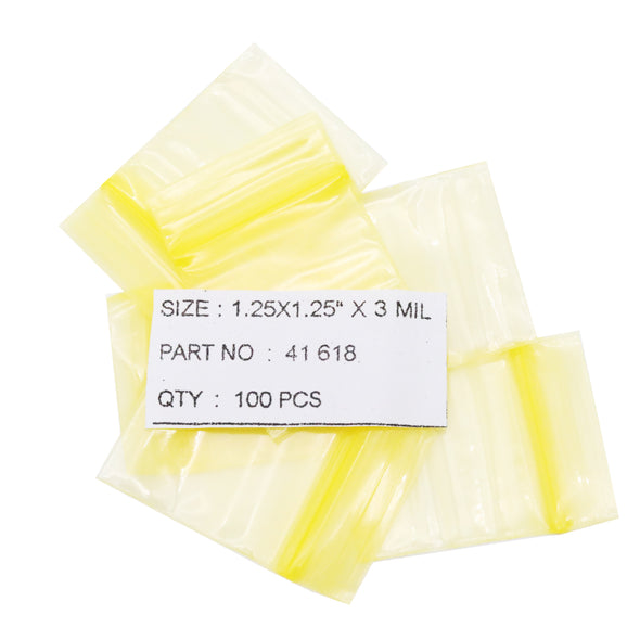 ***1.25"x1.25" Yellow Clearance Ziploc Bags