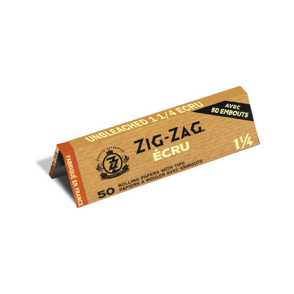 Zig Zag Rolling Paper Unbleached 1.25 With Tip