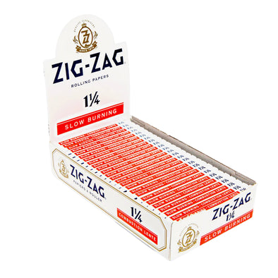 Zig Zag White 1 ¼ Papers With Tip, Slow Burning