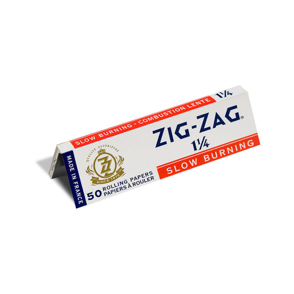 Papiers Zig Zag Blanc 1 ¼ Avec Pointe, Combustion Lente