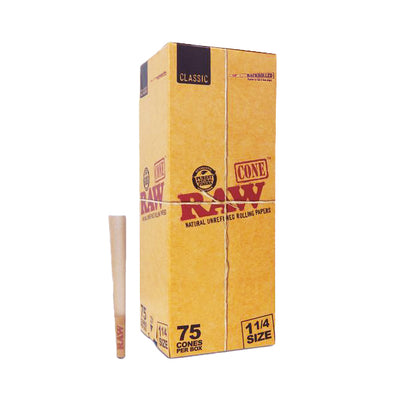 Raw Classic Hemp 1 ¼ Pre-Rolled Cones 75 Pack