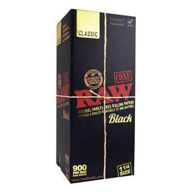 Raw Classic - Black 1 1/4 Size Cones