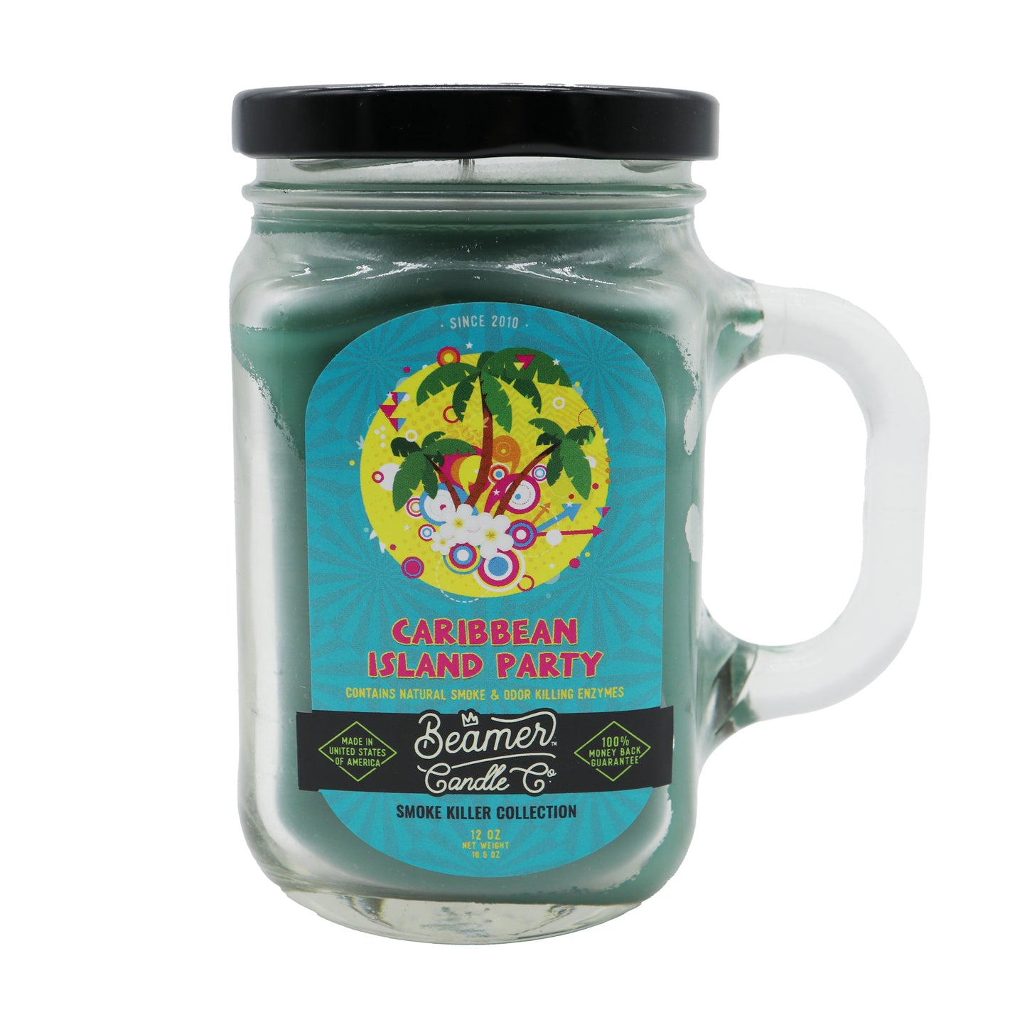Beamer Candle Co. Pot Mason en verre de 12 oz - Tarte aux myrtilles d'Angelina