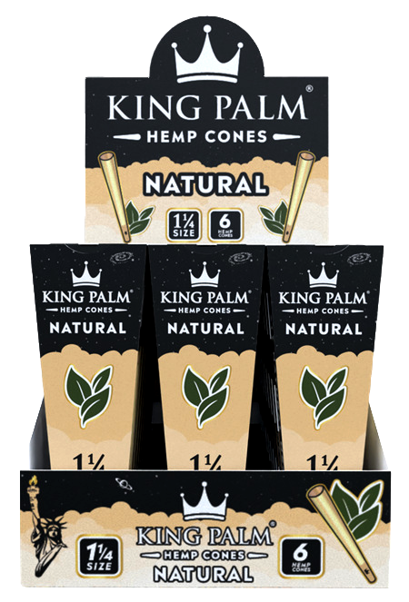 Cônes de chanvre King Palm 1 ¼ - Naturel