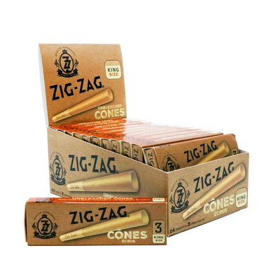 Cônes King Size non blanchis Zig Zag