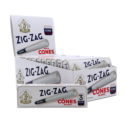 Cônes King Size blancs Zig Zag