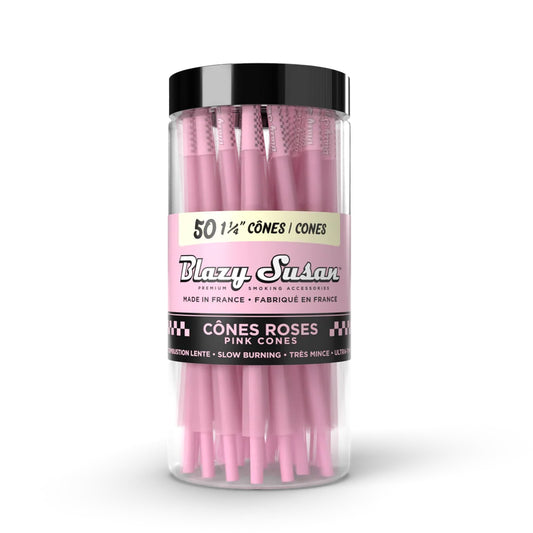 Blazy Susan Pink 1 1/4 Cones Jar - 50 Cones