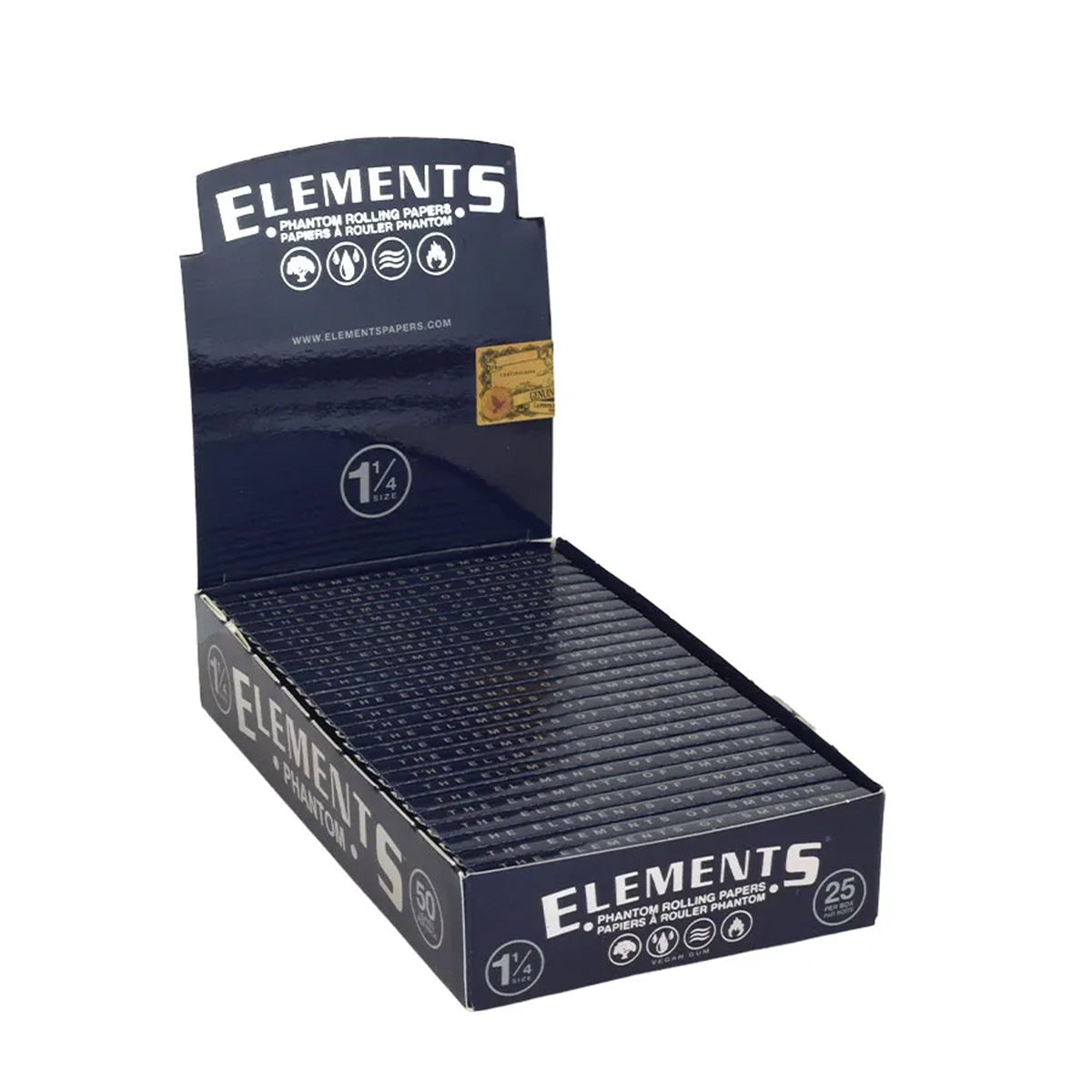 ELEMENTS LUXURIOUSLY THIN / FLAVORLESS ROLLING PAPERS 1 1/4