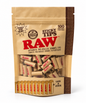 RAW PRE-ROLLED GUMMED "STICKY" TIPS, BAG/100