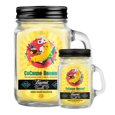 Beamer Candle Co. Bocaux Mason en verre de 12 oz et 4 oz - CoCanna Banane