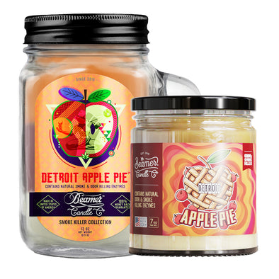 Beamer Candle Co. 7oz & 12oz Glass Mason Jar - Detroit Apple Pie