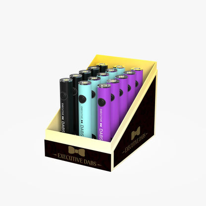 DISPLAY OF 15 EXECUTIVE DABS 1.6-4.0V 510 BATTERIES