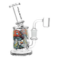Pulsar Day Drippin' On Planet Shroom Glass Dab Rig - 6.25" / 14mm F