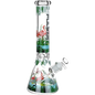 Pulsar Chillin' Flamingos Beaker Glass Water Pipe 9.75"/14mm F