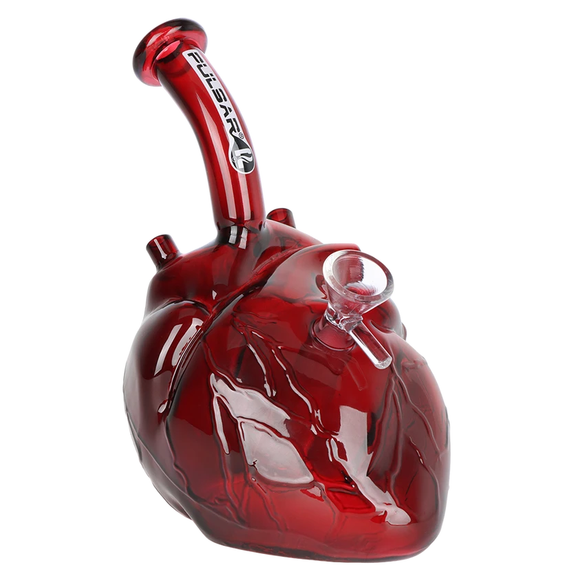 Pulsar Be Still My Heart Glass Water Pipe 6.5" - 14mm F