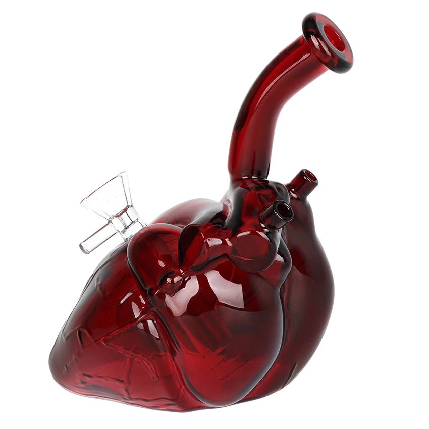 Pulsar Be Still My Heart Glass Water Pipe 6.5" - 14mm F