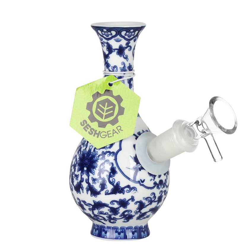 SeshGear Chinese Vase Ceramic Water Pipe - 5.5"