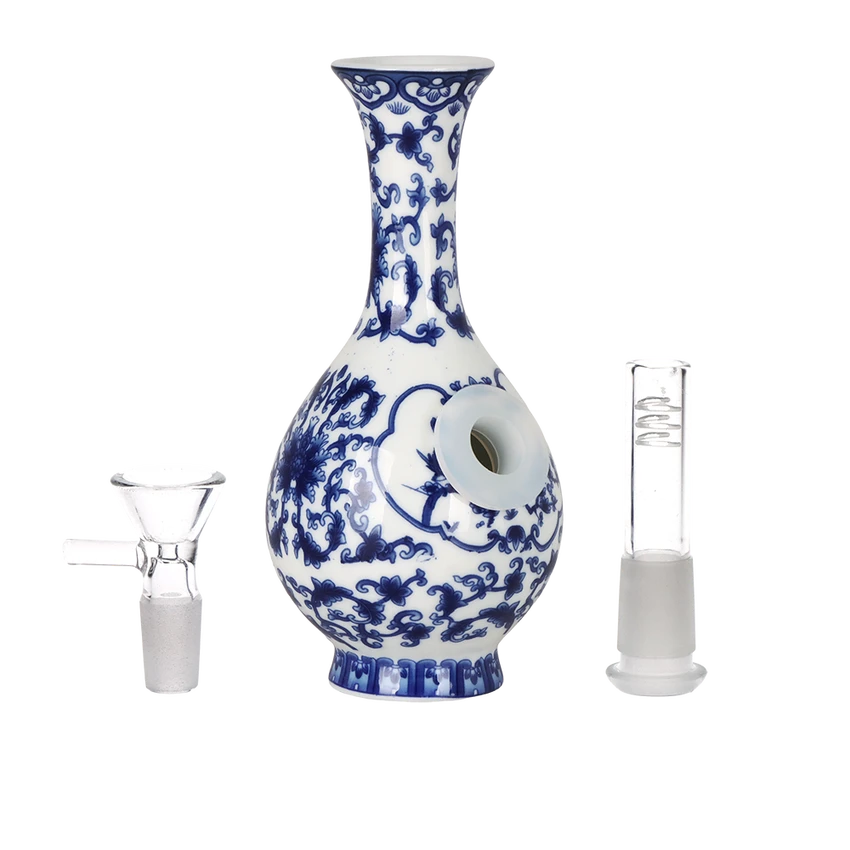 SeshGear Chinese Vase Ceramic Water Pipe - 5.5"