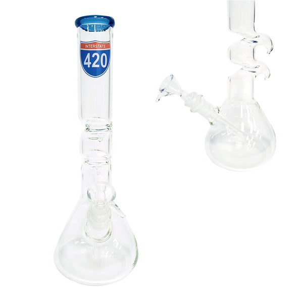 12" Water Pipe with Back Facing Zong