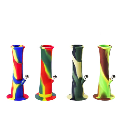8.5" Silicone Water Pipe Fluted Shape