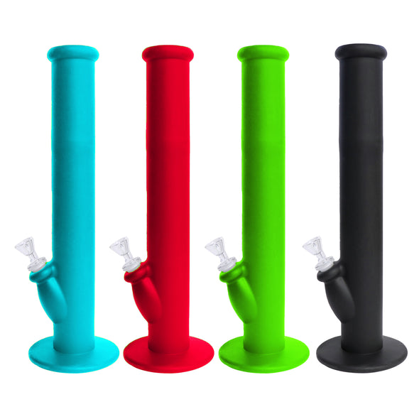 14" Straight Tube Silicone Water Pipe
