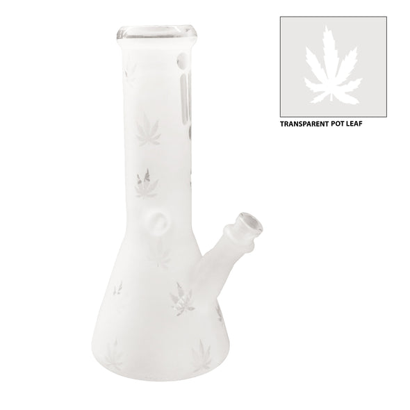 10" ii Frosted Water Pipe with Beaker Base and Ice Catcher