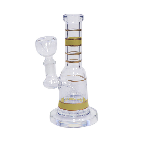 7" Stripped Water Pipe with Barrel Perc