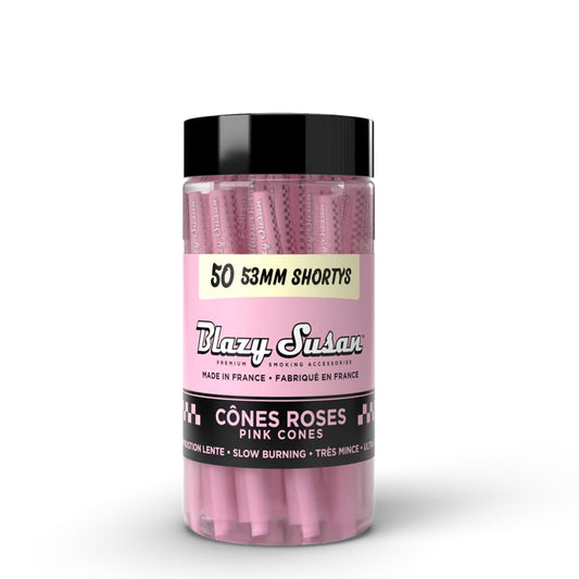 Pink Blazy Susan Pink Shorty Cones Jar - 50 Cones