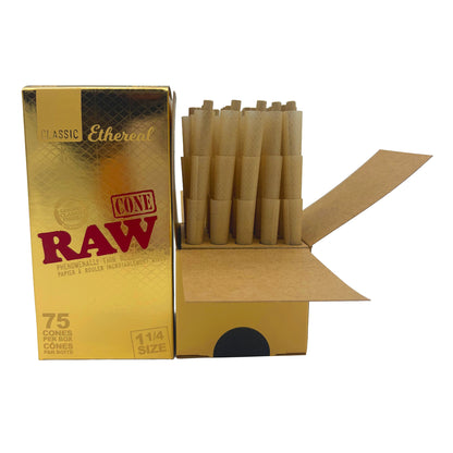RAW Ethereal 75pack cones 1.25