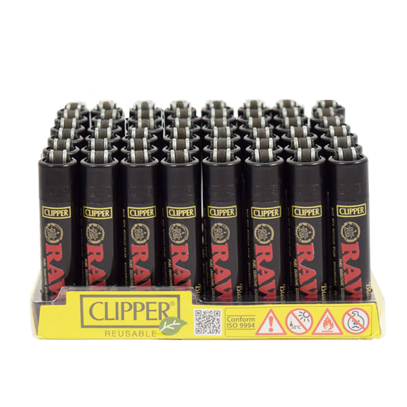 Clipper Lighters - Micro Raw Black Design