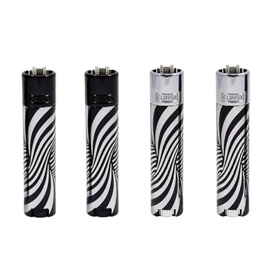 Clipper Lighter - Metal Psychedelic Silver LIMITED QUANTITY
