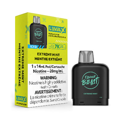 Level X, Flavour Beast Pod Packs - Extreme Mint Iced