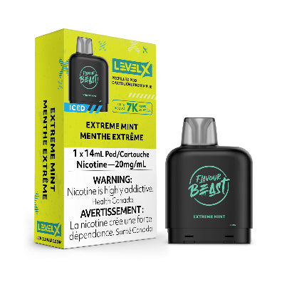 Level X, Flavour Beast Pod Packs - Extreme Mint Iced