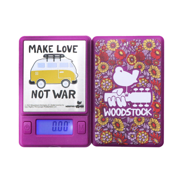 Balance de poche numérique sous licence Woodstock Colorful Virus, 50 g x 0,01 g