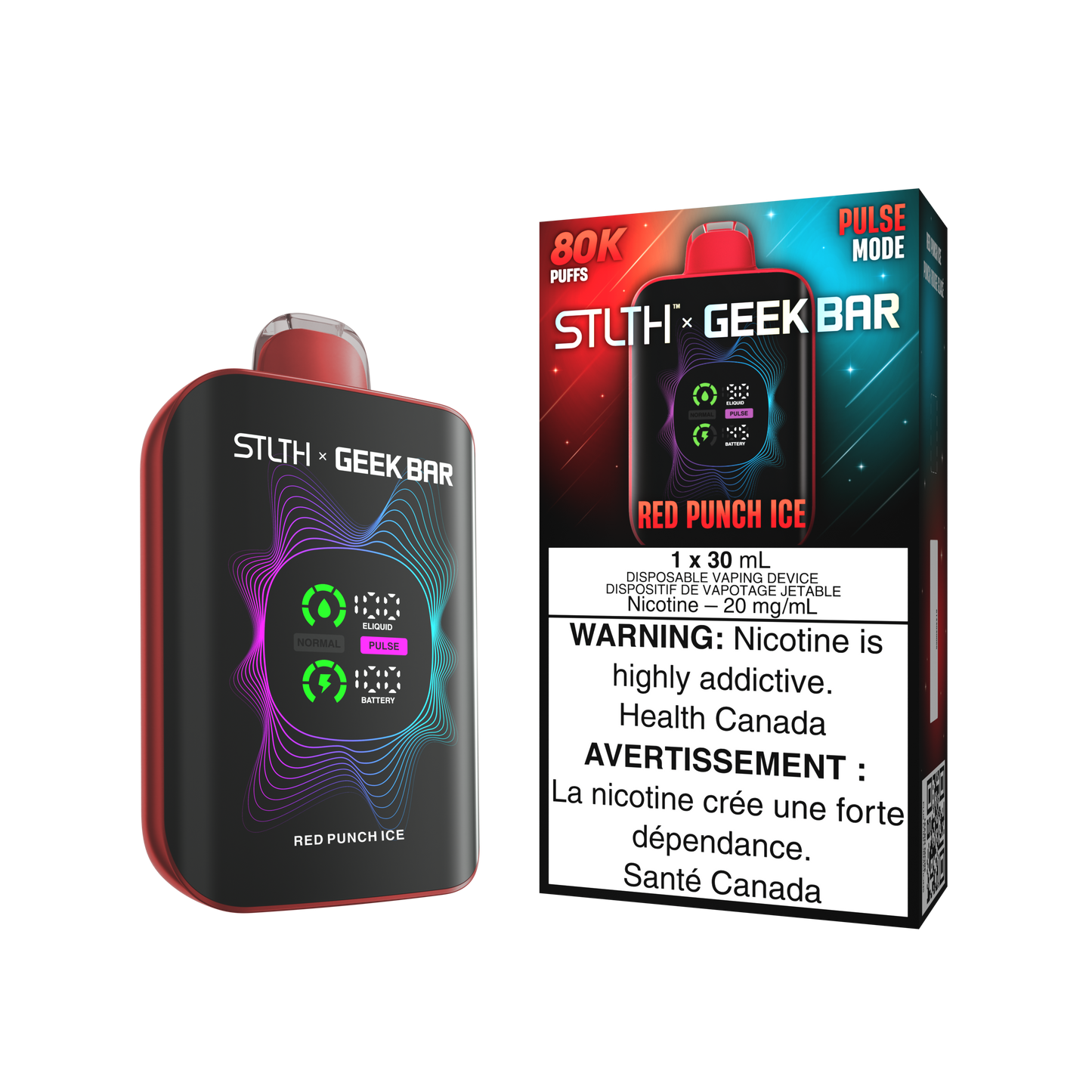 STLTH X Geek Bar Disp - Red Punch Ice 4/PK