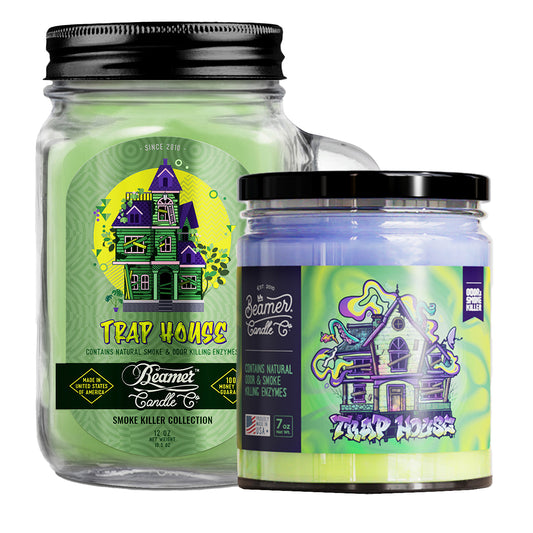 Beamer Candle Co. Pot Mason en verre de 7 oz et 12 oz - Trap House