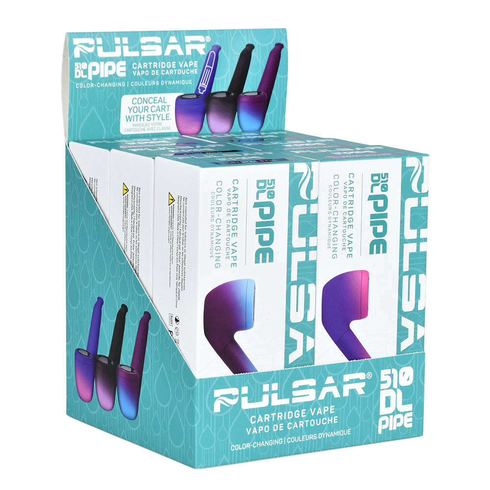 Pulsar 510 DL Pipe Thermo Series Cartridge Vape 650m - 6ct Display