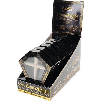 Beamer Cross Faded Organic Hemp Pre-Rolled Cross-Shaped Cone | 8ct Display