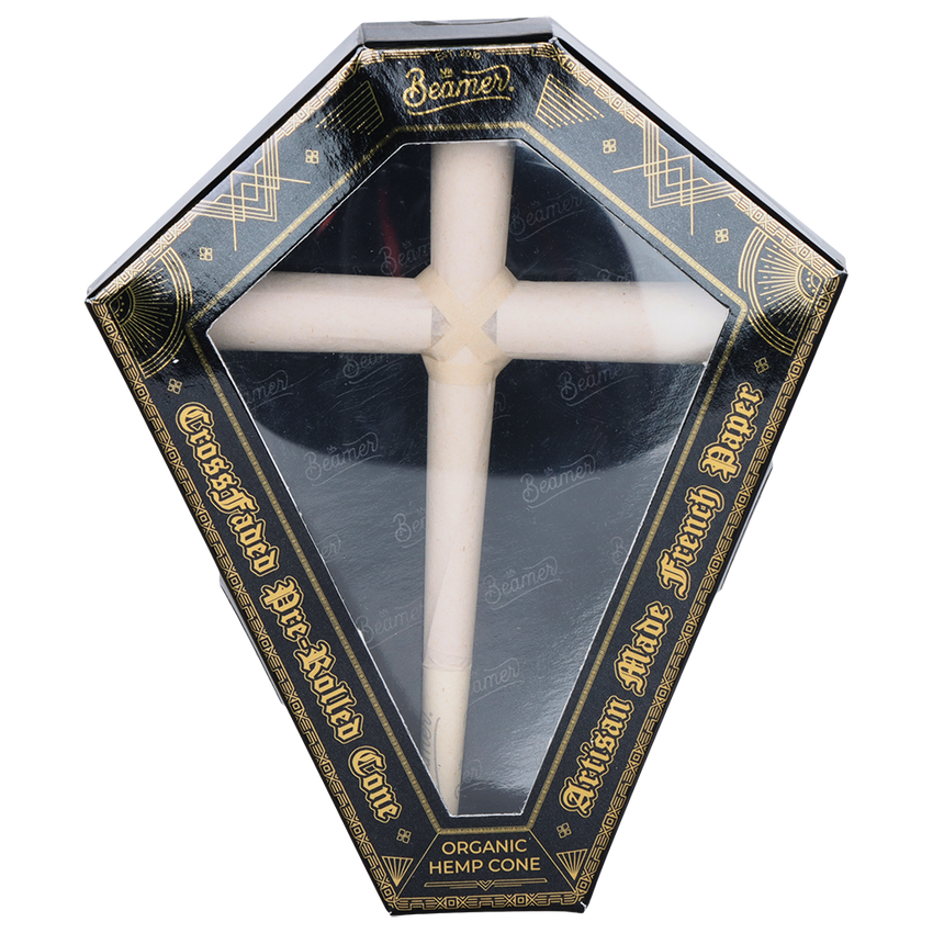 Beamer Cross Faded Organic Hemp Pre-Rolled Cross-Shaped Cone | 8ct Display